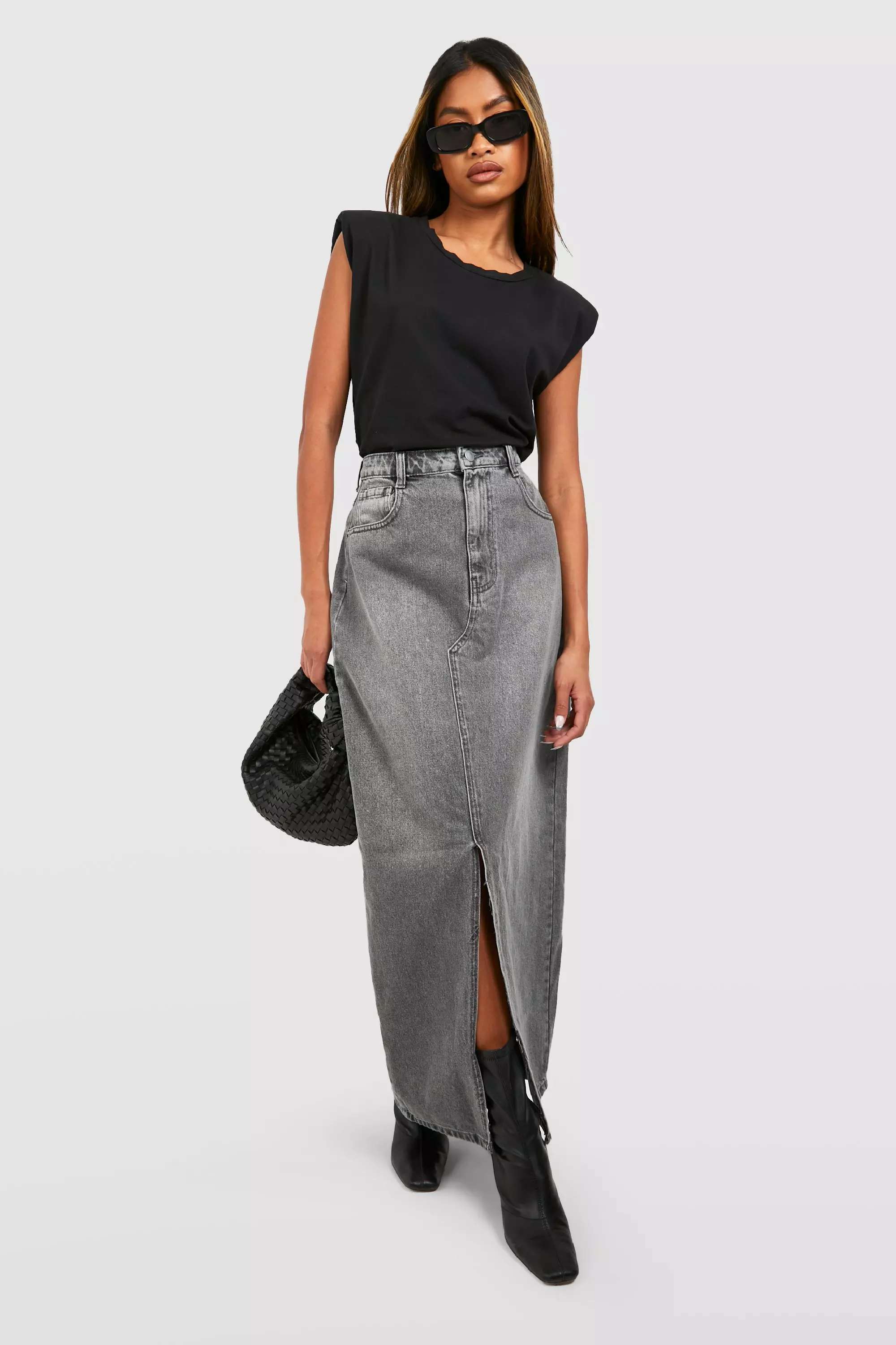 Maxi skirt grey hotsell